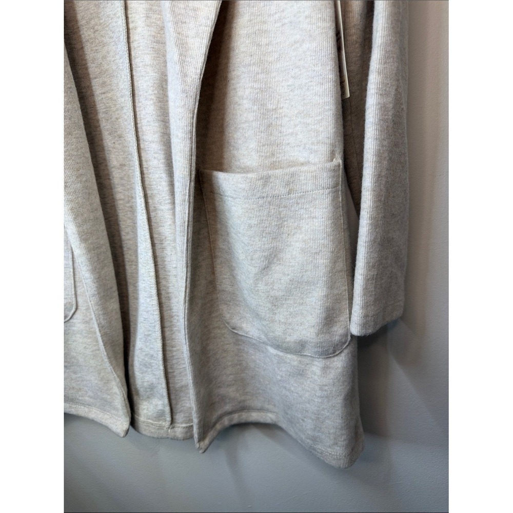 Dictionary Open-Front Cream Cardigan Coatigan - Picture 3 of 11